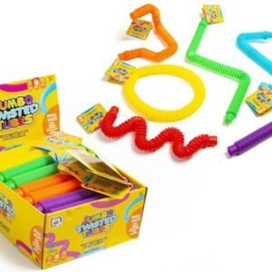 24x Toy Hub Fidget Jumbo Twisted Tubes In Counter Display
